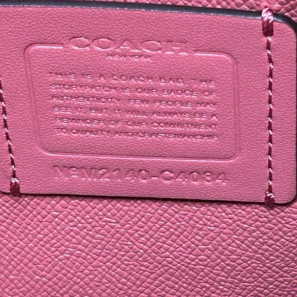 Coach Yellow Leather Tote with Charm and Gold Logo Approx. 13 x 8 x 3.5 - Picture 11 of 16